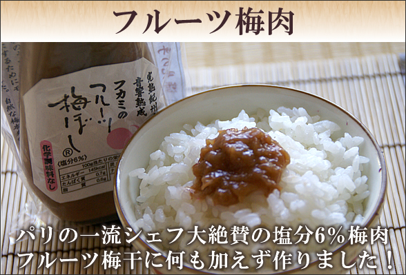 梅干し,フルーツ梅肉,紀州南高梅干通販の専門店 - 深見梅店 -